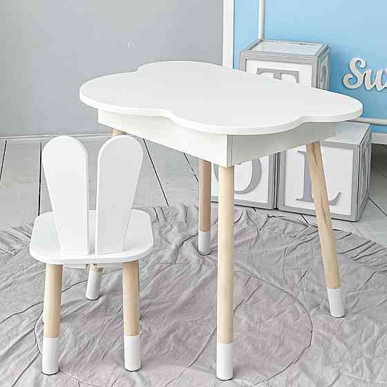 Столик-хмаринка з підйомною нішею та стільчиком-зайчиком Київ