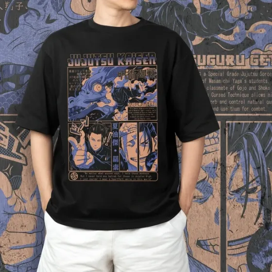 Футболка для підлітка хлопчика з принтом Магическая Битва Сугуро Гето 4 Розмір 160 Anime10714 Дніпро