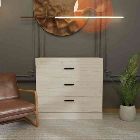 Комод Еверест на 3 ящики Соната-1 80х38х75 дуб крафт білий (DTM-2693) Львів