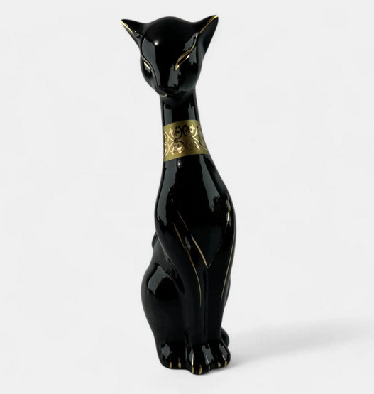 Статуэтка интерьерная черная Кошка Киев - изображение 1