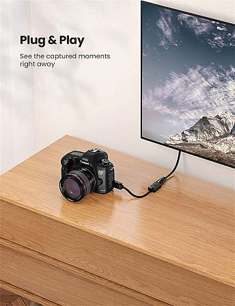 Перехідник UGreen Mini HDMI to HDMI Female Adapter Cable 15845 (Чорний, 0.5м) Миколаїв - фото 6