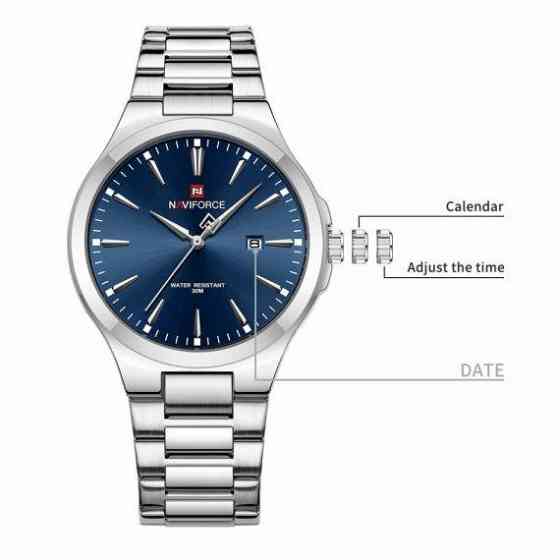 Годинник чоловічий наручний Naviforce Spartan (Сріблястий) Вінниця