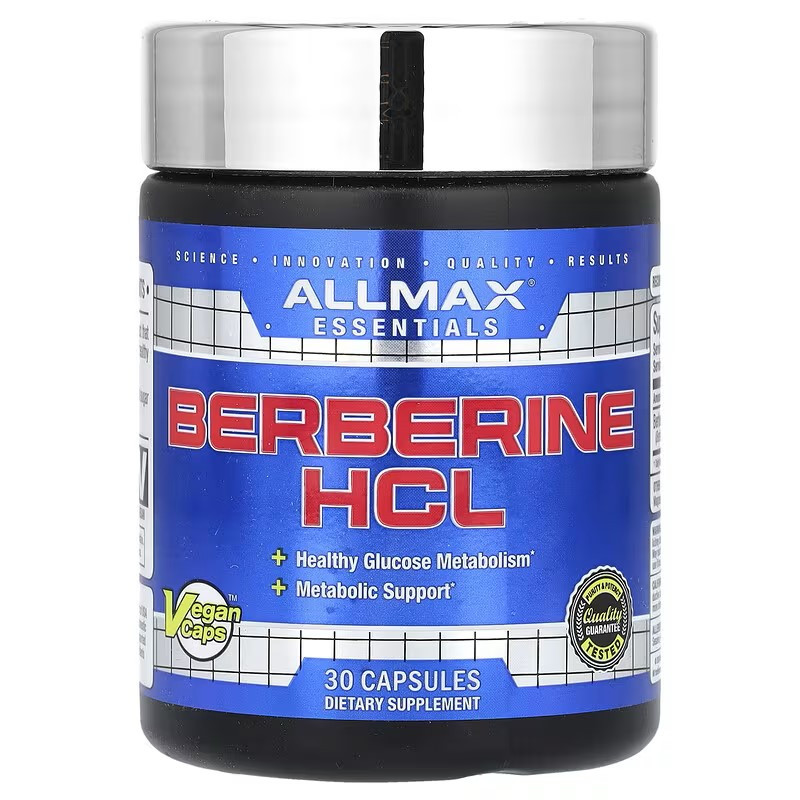 Берберин AllMax Berberine HCL, 30 Vegan Capsules Луцк - изображение 1