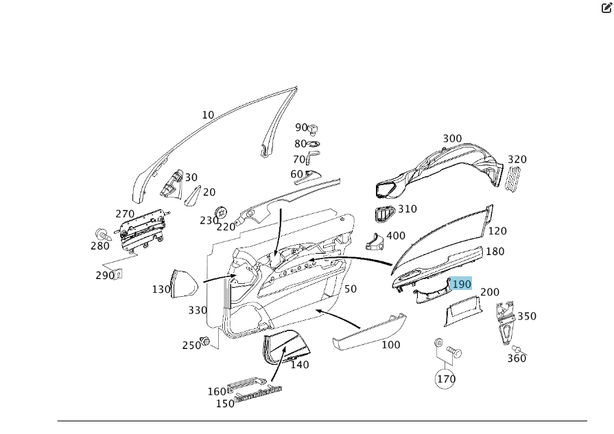 Mercedes-Benz  A2117270728 Внутрішня накладка ручки закриття дверей - підлокітника передньої лівої дверної картки E-class W211 E-class S211 Одеса - фото 10