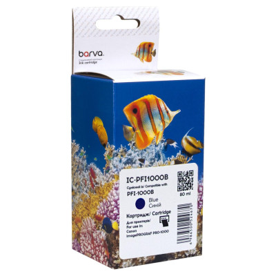 Картридж Barva Canon PFI-1000B 0555C001 80мл blue (IC-PFI1000B) Винница - изображение 1