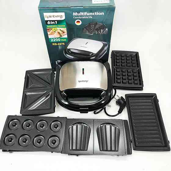 Мультипекарь для приготовления гриля Rainberg RB-2276 6 в 1 2200 Вт, Гриль для мяса овощей UJ-89 Львов