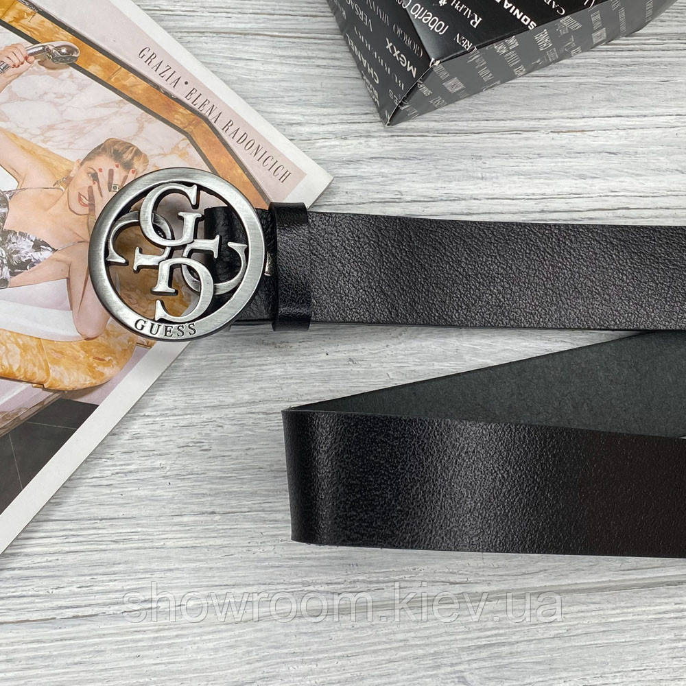 Женский кожаный ремень (4001) grey 3 см Киев - изображение 1