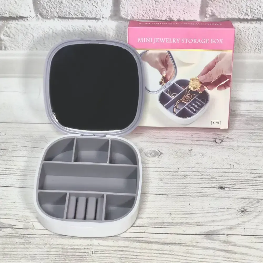 Маленькая дорожная шкатулка для украшений, мини-органайзер для украшений с зеркалом Коломия - фото 2