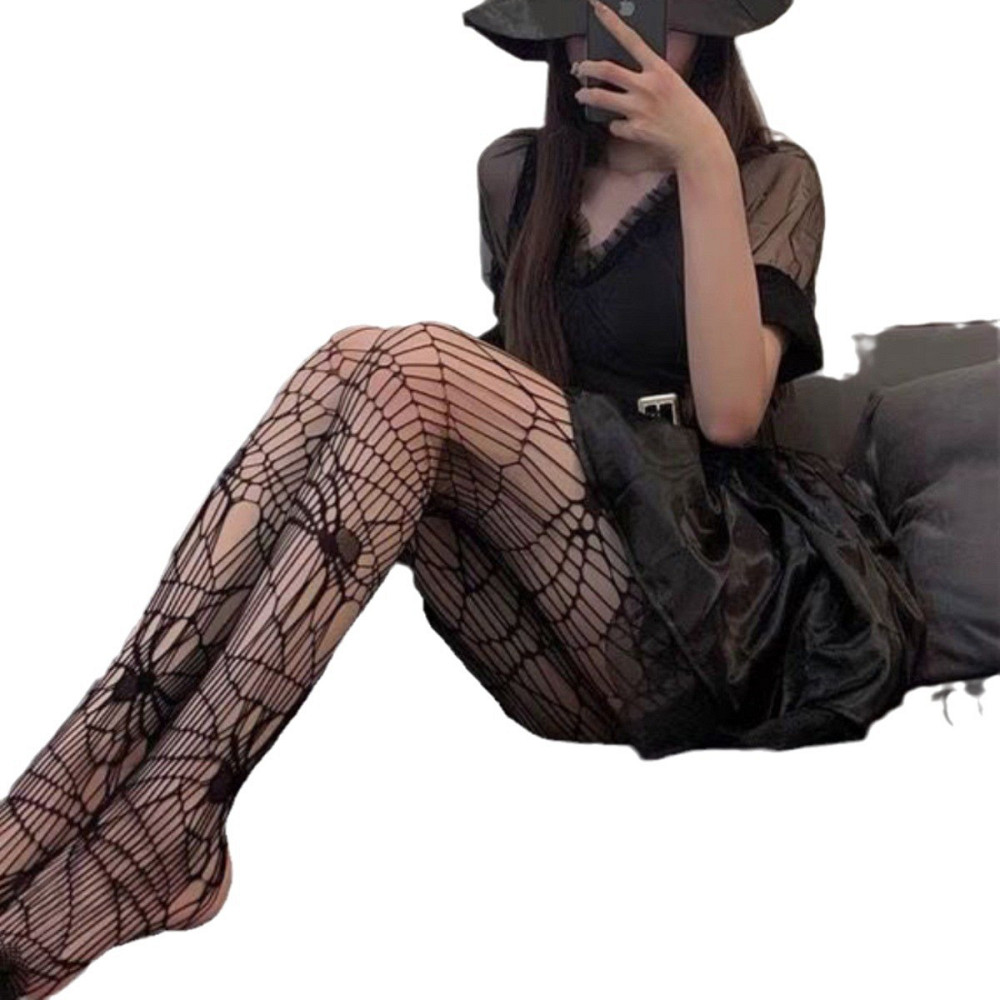 Колготки з павуками та павутиною жіночі one size чорний Київ - фото 2