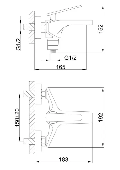 Смеситель для ванны с душевым гарнитуром Frap H57 F3257 черный/хром Киев - изображение 8