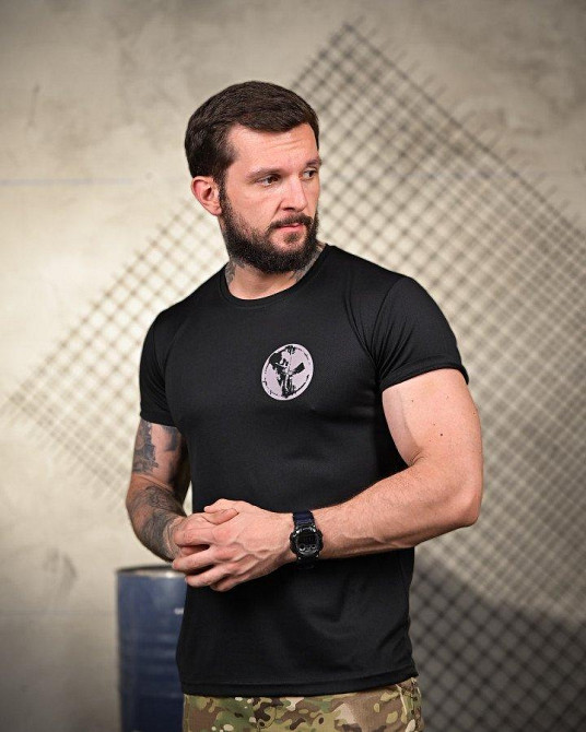 Тактическая потоотводящая футболка Покровськ black ПП4679 Одесса - изображение 3