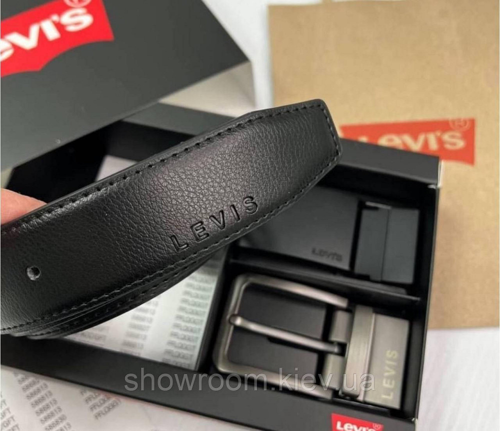 Чоловічий подарунковий набір ремінь та дві пряжки (511) Київ - фото 2