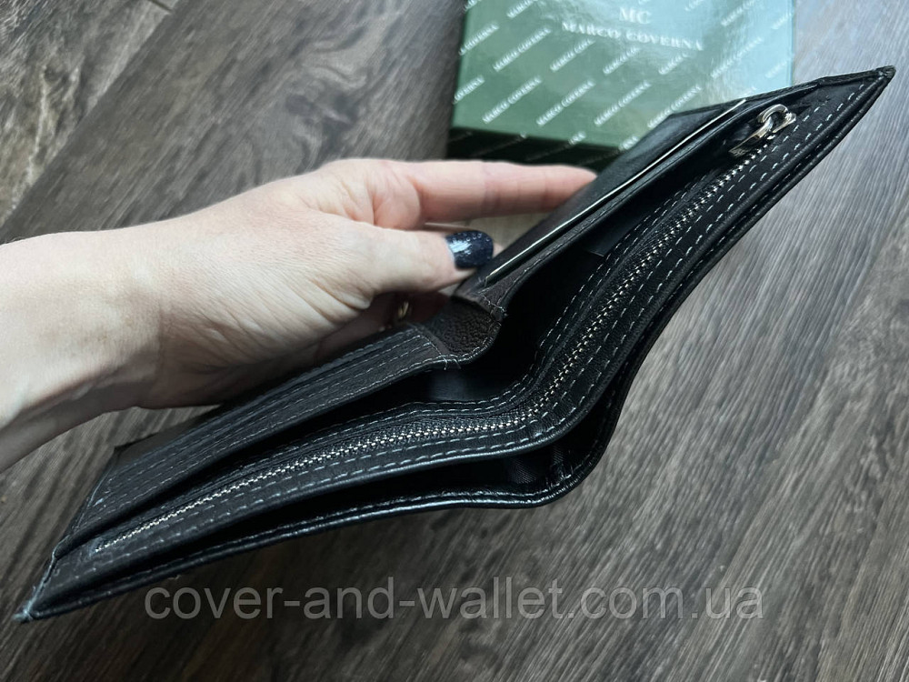 Стильний чоловічий гаманець із натуральної шкіри на магнітах Marco Coverna 237-1 Київ - фото 20