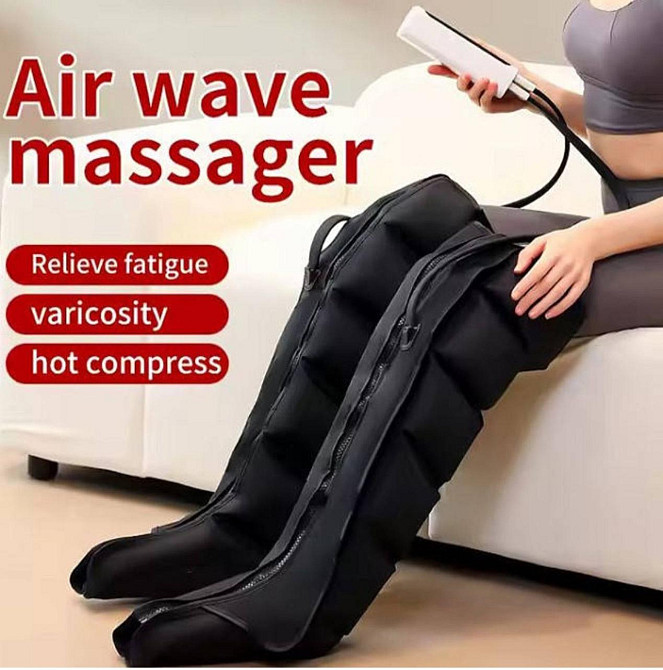 Масажер для ніг Luyao LY-670 повітряно-компресійний 6 камер (3 режими) Чорний Вінниця - фото 3