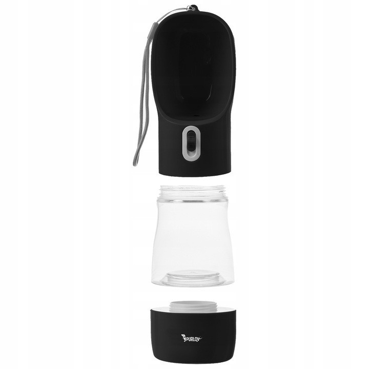 Пляшечка з мискою для тварин для води 200 мл та їжі 100 мл Purlov (21033) Нововолинськ - фото 3