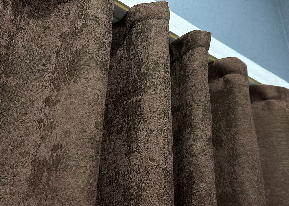 Комплект коротких штор VR-Textil Жаккард Sultan XO № 1557ш Коричневый 130х170 см 2 шт (35-0348) Киев - изображение 8