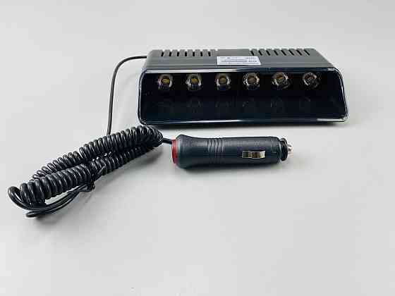 Маячок проблисковий для авто S9 стробоскоп мигалка 9-80V 6 led діодів помаранчевий спалах (під скло) Мукачево