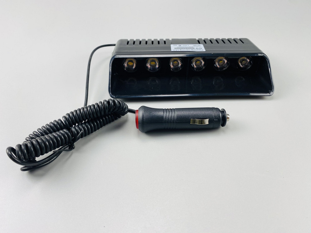 Маячок проблисковий для авто S9 стробоскоп мигалка 9-80V 6 led діодів помаранчевий спалах (під скло) Мукачево - фото 2