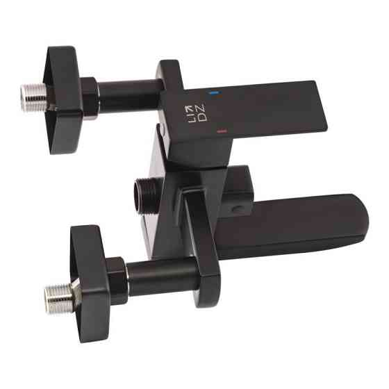 Душевая система для ванны Lidz Kubis 1030 Black (k35) с изливом, черная Киев