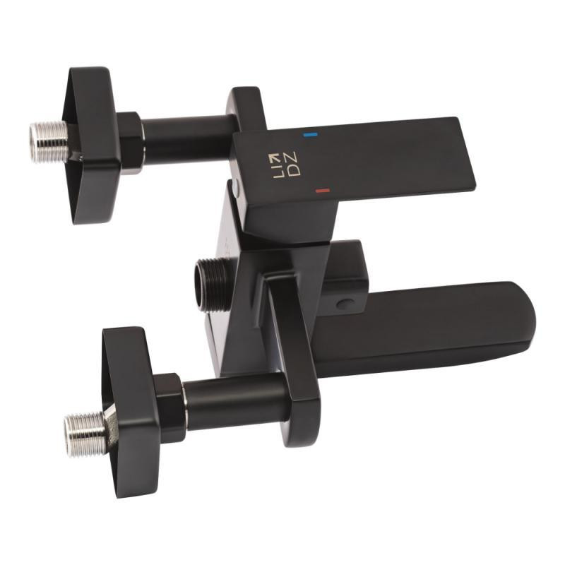 Душова система для ванни Lidz Kubis 1030 Black (k35) з виливом, чорна Київ - фото 5