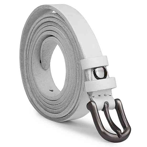 Женский тонкий ремень из натуральной кожи Vintage 20770 Белый Киев