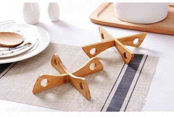 Подставка под горячее из натурального дерева, двухсторонняя Винница