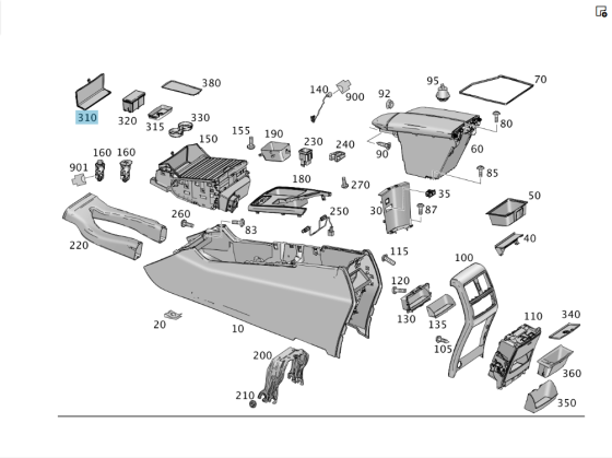 Mercedes-Benz  A1666830294 Гумова вставка в кишеню підлокітника спереду ML/GLE W166 GL/GLS X166 GLE Coupe C292 Одеса