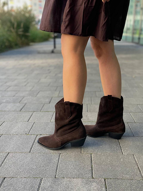 Без бренда Черевики жіночі Notta bene KV-0224/1 шоколадні (весна-осінь, замша натуральна) (6052 Коломия - фото 6