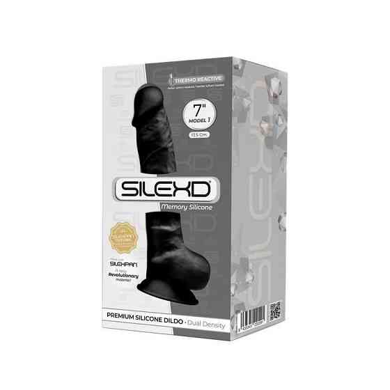 Фаллоимитатор SilexD Johnny Black (MODEL 1 size 7in), двухслойный, силикон+Silexpan, диаметр 3,8см Sex Aura Киев