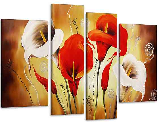 Модульна картина Абстракція Лілії Art-108_4 Київ