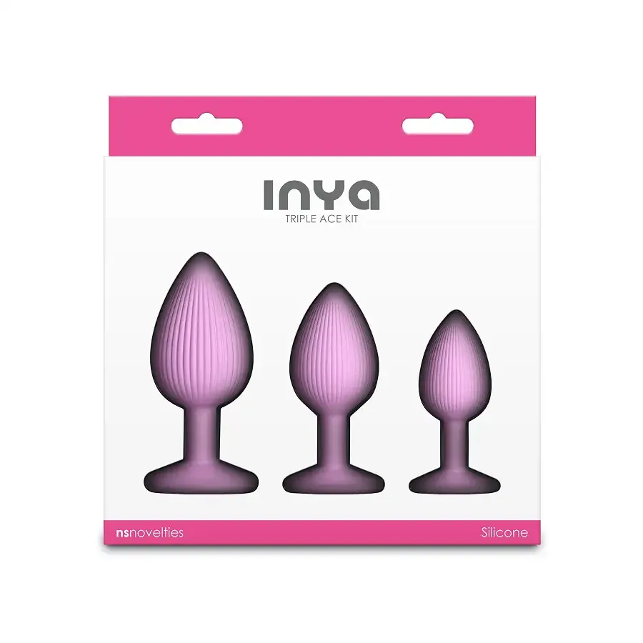 Набір анальних пробок NS Novelties INYA - Triple Ace Kit - Blush Львів - фото 4