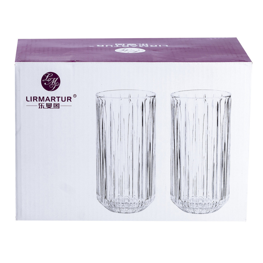 Набір склянок 6 штук 450 мл скляні прозорий HP517 Київ - фото 3