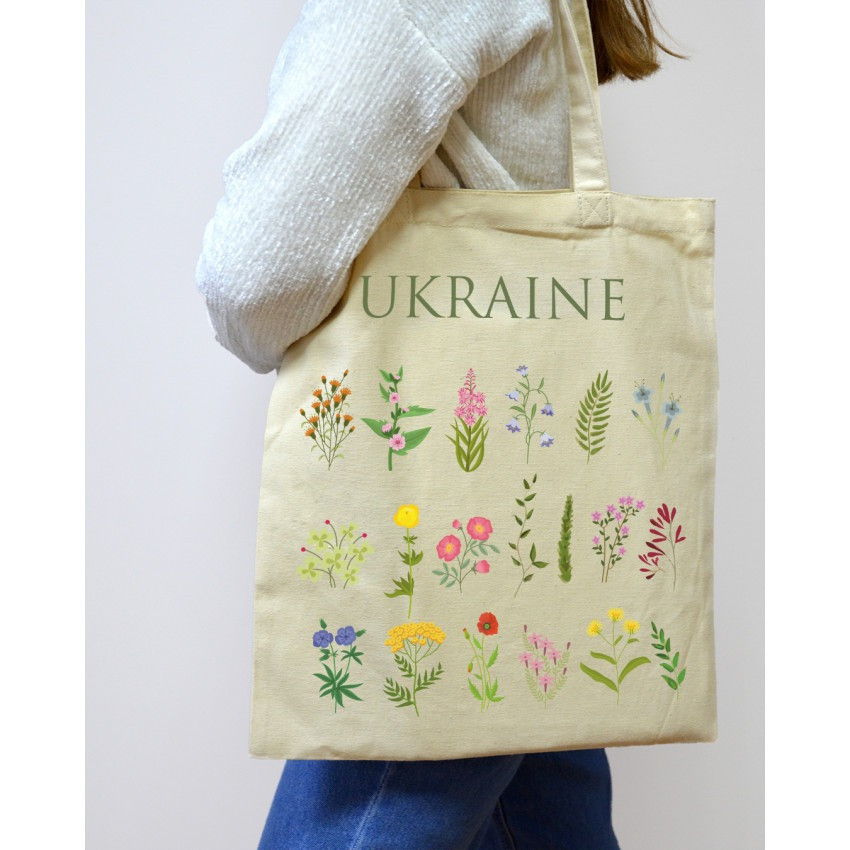 Екошопер BookOpt BK4083 Польові квіти, бежевий Киев - изображение 4