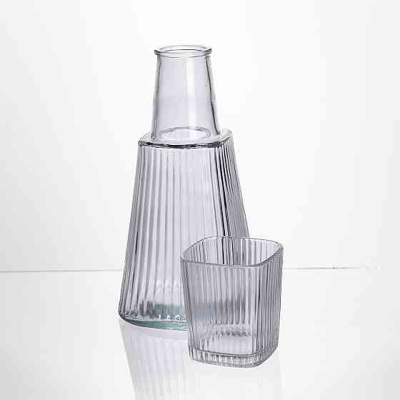 Yiwu Глечик 1 літр зі склянкою 1 шт по 200 мл Прозорий HP-19-PYF-1 Коломыя