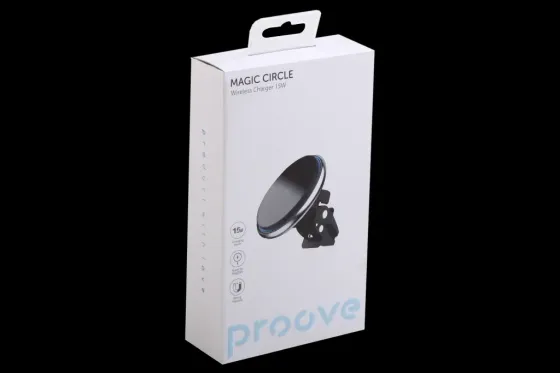 Подставка под телефон магнит MagSafe на обдув с беспров. зарядкой 15Вт Proove Magic Circle серебр. Винница