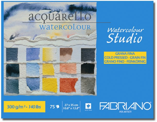 Склейка для акварели Watercolor Studio A4 (27х35см) 300г/м2 75л среднее зерно Fabriano Киев - изображение 1