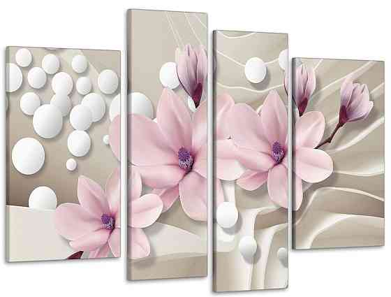 Модульная картина Абстракция Цветы Art-40_4 115x170 см Киев