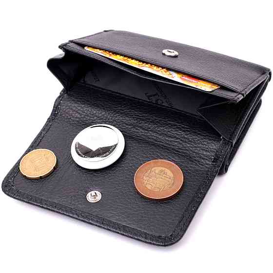 Женский горизонтальный кошелек из натуральной кожи Черный (ST Leather) Киев