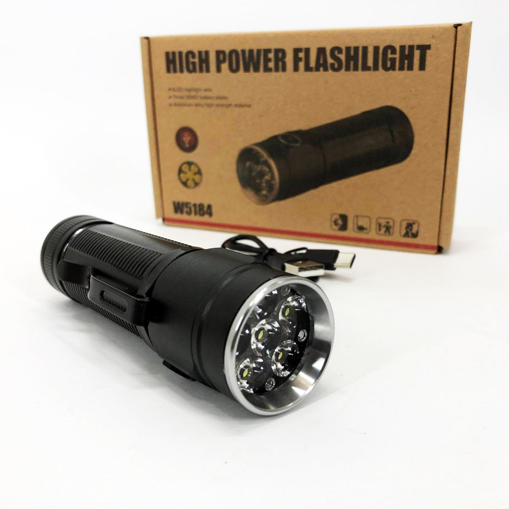 Фонарик светодиодный для туриста W5184-6XHP360, Перезаряжаемый ручной фонарь, Фонарь военный зсу YX-21 Львов - изображение 8