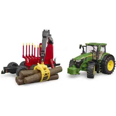 Спецтехніка Bruder трактор John Deere 7R 350 з причепом, краном та колодами (03154) Вінниця