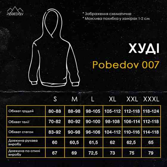 Тепле чоловіче худі на флісі з капюшоном ментолове Pobedov 007 ЗИМА Київ