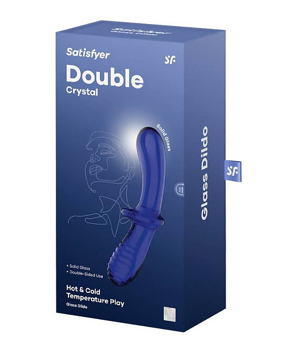 Фаллоимитатор двойной из стекла Satisfyer Double Crystal, синий Sex Aura Киев - изображение 6