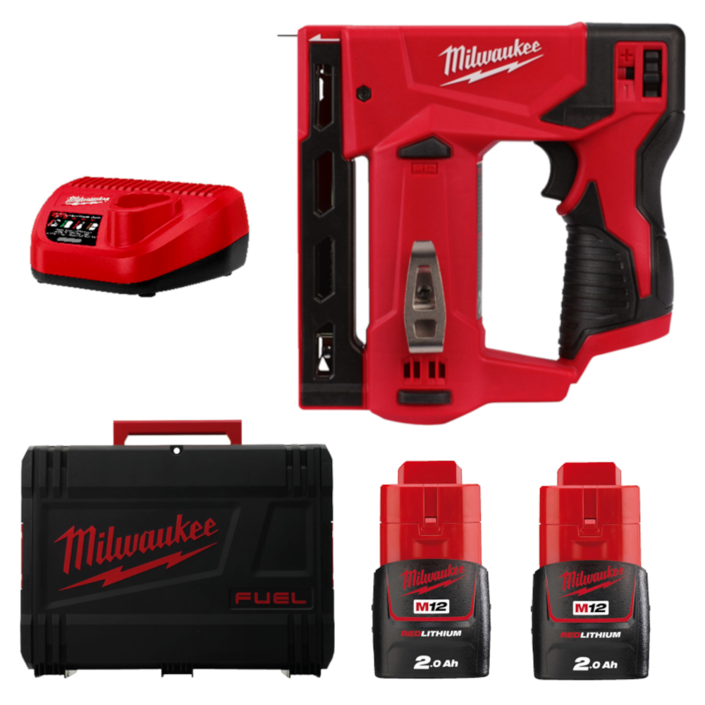 Степлер аккумуляторный MILWAUKEE, M12 BST-202X (+ заряд.устройство, 2 акум.X 2Аг, HD кейс) Одесса - изображение 2