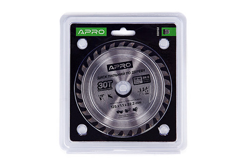 Диск пильный по дереву 125х22.2х30Т APRO Ровно - изображение 1