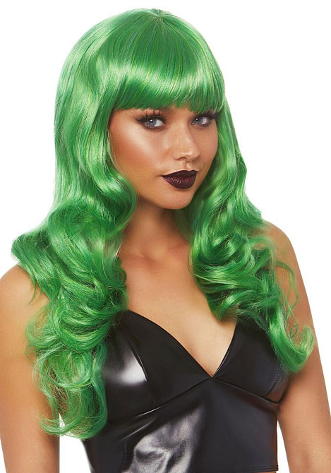 Хвиляста перука Leg Avenue Misfit Long Wavy Wig Green, довга, реалістичний вигляд, 61 см Sex Aura Київ - фото 1