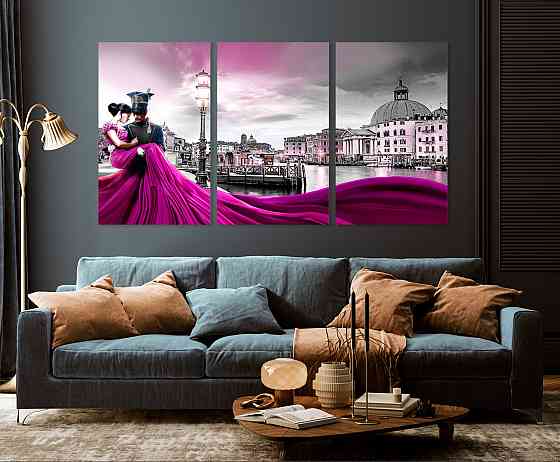 Модульная картина в гостиную / спальню  Кохання    ART-228_3A 70х130 см Киев