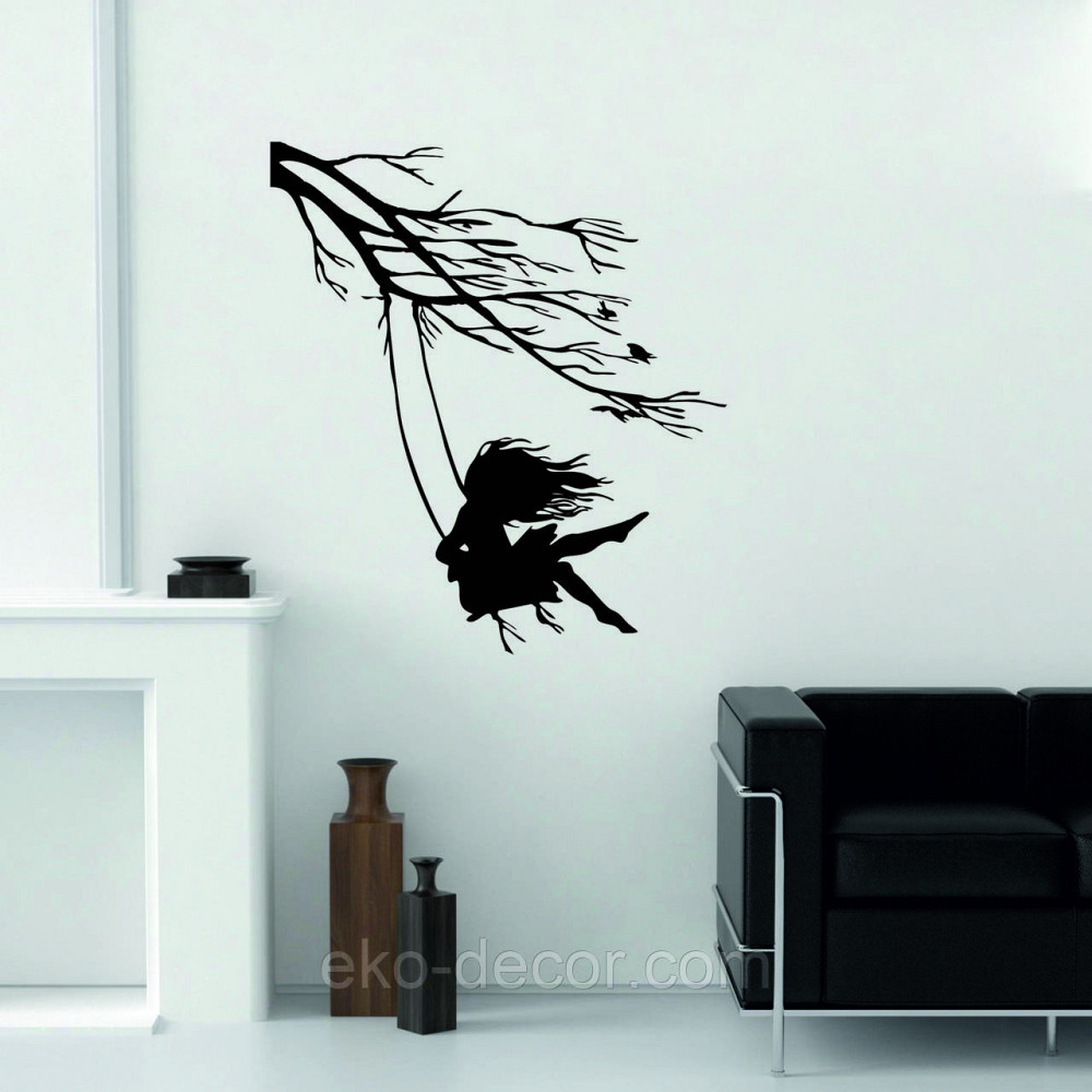 Декоративне настінне Панно «Дівчинка та голуб» Декор на стіну 90*80 см, Чорний Київ - фото 4