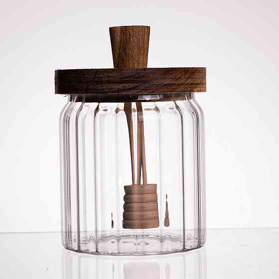 Медовниця скляна з кришкою і ложкою 500 (мл) 64486-5 Коломыя