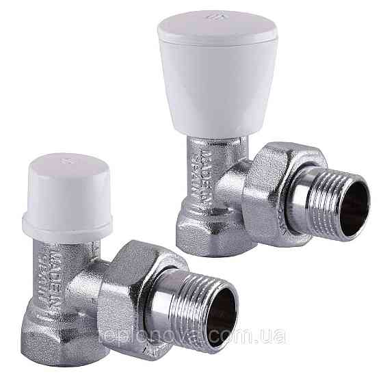 Набір Крани радіаторні кутові ARCO 1/2" подавання + зворотна сторона KC012 KCM17 Чернівці