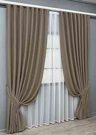 Комплект готових штор VR-Textil Bagema Rvs № 1289ш Какао 140х290 см 2 шт (39-0115) Київ